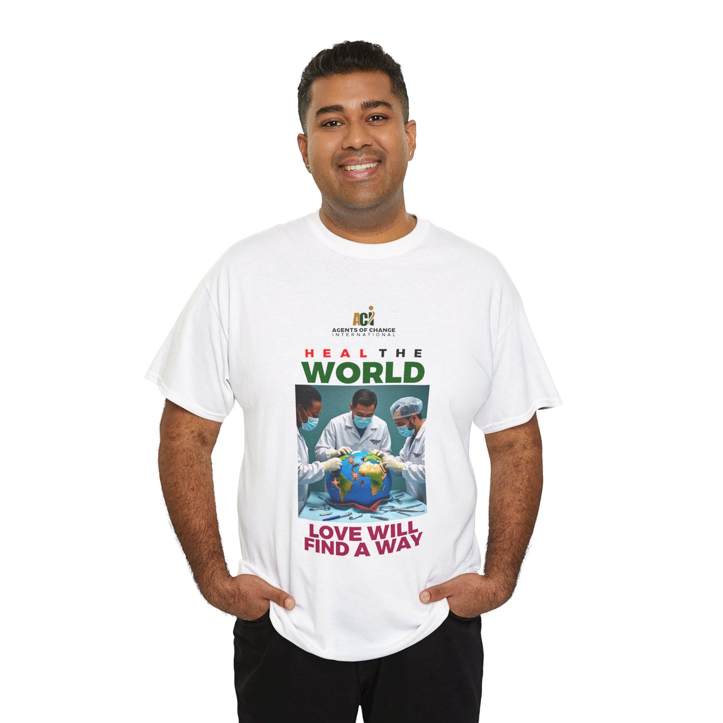 Heal the World – Love Will Find a Way T-Shirt (Basic)