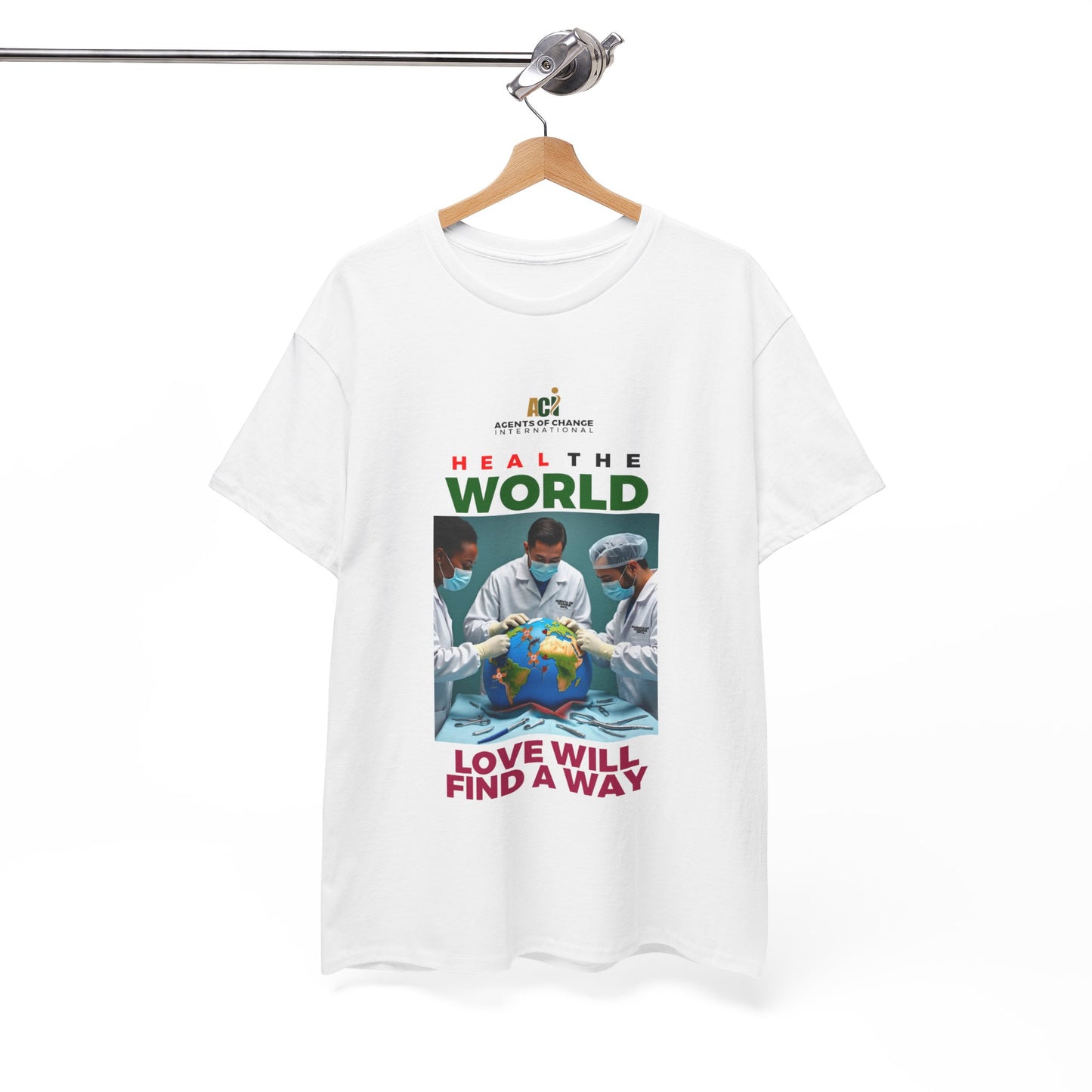 Heal the World – Love Will Find a Way T-Shirt (Basic)